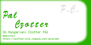 pal czotter business card