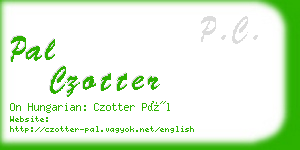 pal czotter business card